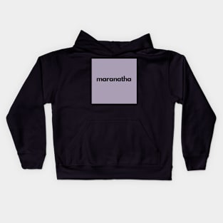 maranatha, purple Kids Hoodie